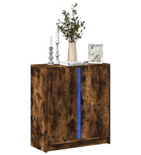 LED-Sideboard Räuchereiche 77x34x85 cm Holzwerkstoff