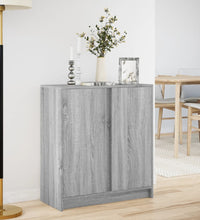 LED-Sideboard Grau Sonoma 77x34x85 cm Holzwerkstoff