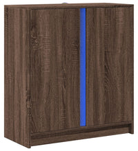 LED-Sideboard Braun Eichen-Optik 77x34x85 cm Holzwerkstoff