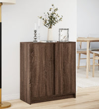 LED-Sideboard Braun Eichen-Optik 77x34x85 cm Holzwerkstoff