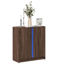 LED-Sideboard Braun Eichen-Optik 77x34x85 cm Holzwerkstoff