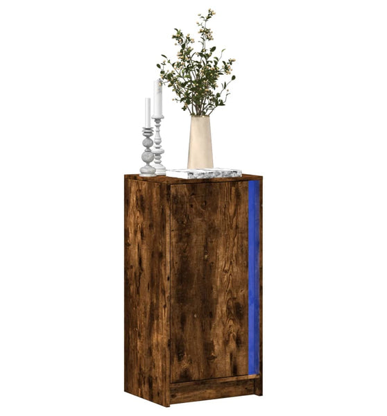 LED-Sideboard Räuchereiche 42,5x34x85 cm Holzwerkstoff