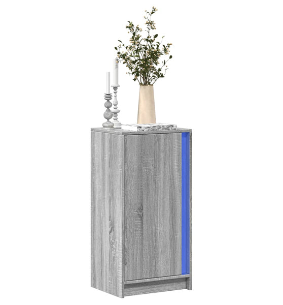 LED-Sideboard Grau Sonoma 42,5x34x85 cm Holzwerkstoff