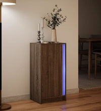 LED-Sideboard Braun Eichen-Optik 42,5x34x85 cm Holzwerkstoff