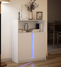 LED-Sideboard Weiß 77x34x100 cm Holzwerkstoff