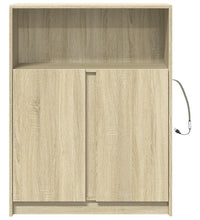 LED-Sideboard Sonoma-Eiche 77x34x100 cm Holzwerkstoff