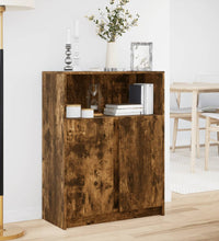 LED-Sideboard Räuchereiche 77x34x100 cm Holzwerkstoff