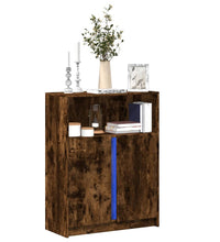 LED-Sideboard Räuchereiche 77x34x100 cm Holzwerkstoff