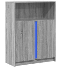 LED-Sideboard Grau Sonoma 77x34x100 cm Holzwerkstoff