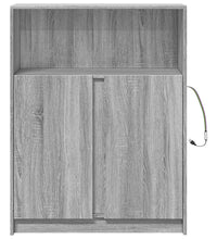 LED-Sideboard Grau Sonoma 77x34x100 cm Holzwerkstoff