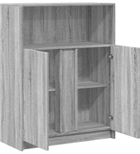 LED-Sideboard Grau Sonoma 77x34x100 cm Holzwerkstoff