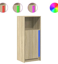 LED-Sideboard Sonoma-Eiche 42,5x34x100 cm Holzwerkstoff