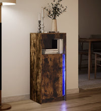 LED-Sideboard Räuchereiche 42,5x34x100 cm Holzwerkstoff