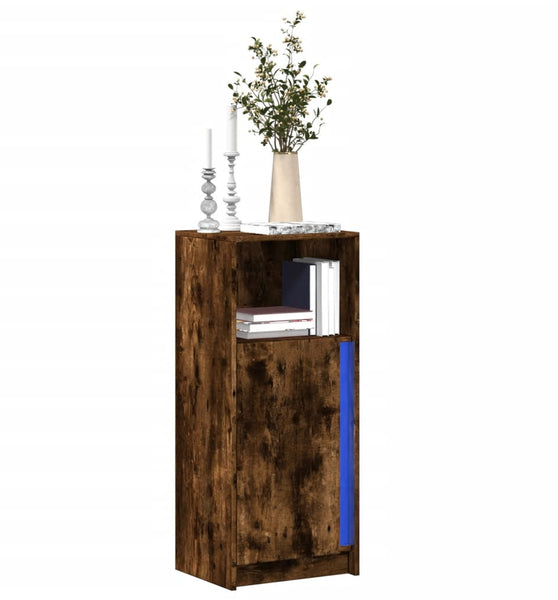 LED-Sideboard Räuchereiche 42,5x34x100 cm Holzwerkstoff