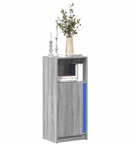 LED-Sideboard Grau Sonoma 42,5x34x100 cm Holzwerkstoff