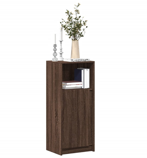 LED-Sideboard Braun Eichen-Optik 42,5x34x100 cm Holzwerkstoff