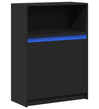 Sideboard mit LED Schwarz 72x34x100 cm Holzwerkstoff