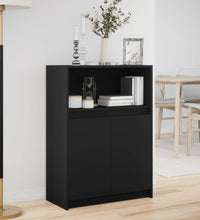 Sideboard mit LED Schwarz 72x34x100 cm Holzwerkstoff