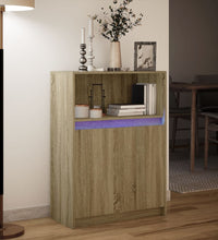 Sideboard mit LED Sonoma-Eiche 72x34x100 cm Holzwerkstoff