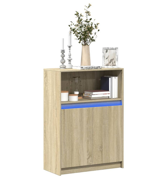 Sideboard mit LED Sonoma-Eiche 72x34x100 cm Holzwerkstoff