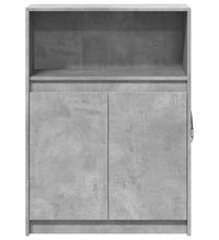 Sideboard mit LED Betongrau 72x34x100 cm Holzwerkstoff