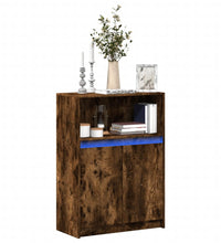 Sideboard mit LED Räuchereiche 72x34x100 cm Holzwerkstoff