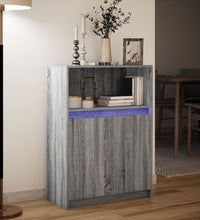 Sideboard mit LED Grau Sonoma 72x34x100 cm Holzwerkstoff