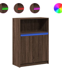 Sideboard mit LED Braun Eichen-Optik 72x34x100 cm Holzwerkstoff