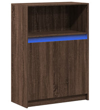 Sideboard mit LED Braun Eichen-Optik 72x34x100 cm Holzwerkstoff