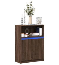 Sideboard mit LED Braun Eichen-Optik 72x34x100 cm Holzwerkstoff