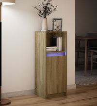 LED-Sideboard Sonoma-Eiche 38x34x100 cm Holzwerkstoff