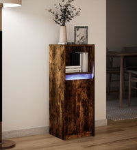 LED-Sideboard Räuchereiche 38x34x100 cm Holzwerkstoff