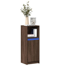 LED-Sideboard Braun Eichen-Optik 38x34x100 cm Holzwerkstoff