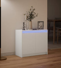 LED-Sideboard Weiß 72x34x61 cm Holzwerkstoff