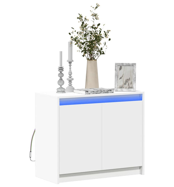 LED-Sideboard Weiß 72x34x61 cm Holzwerkstoff