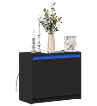 LED-Sideboard Schwarz 72x34x61 cm Holzwerkstoff