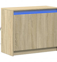 LED-Sideboard Sonoma-Eiche 72x34x61 cm Holzwerkstoff