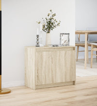 LED-Sideboard Sonoma-Eiche 72x34x61 cm Holzwerkstoff