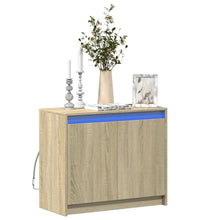 LED-Sideboard Sonoma-Eiche 72x34x61 cm Holzwerkstoff