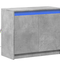 LED-Sideboard Betongrau 72x34x61 cm Holzwerkstoff