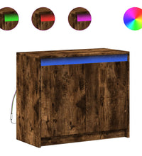 LED-Sideboard Räuchereiche 72x34x61 cm Holzwerkstoff