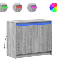 LED-Sideboard Grau Sonoma 72x34x61 cm Holzwerkstoff