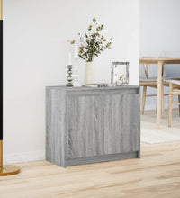 LED-Sideboard Grau Sonoma 72x34x61 cm Holzwerkstoff