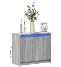 LED-Sideboard Grau Sonoma 72x34x61 cm Holzwerkstoff