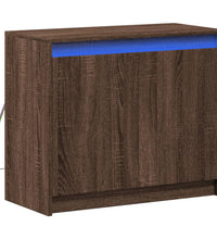 LED-Sideboard Braun Eichen-Optik 72x34x61 cm Holzwerkstoff