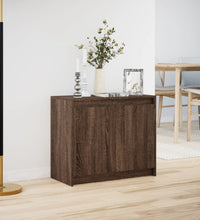 LED-Sideboard Braun Eichen-Optik 72x34x61 cm Holzwerkstoff