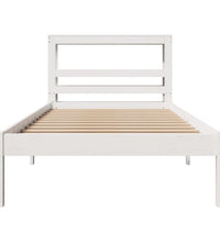 Massivholzbett ohne Matratze Weiß 75x190 cm Kiefernholz