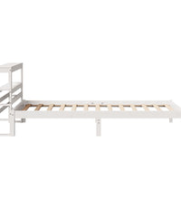 Massivholzbett ohne Matratze Weiß 75x190 cm Kiefernholz