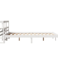 Massivholzbett ohne Matratze Weiß 140x200 cm Kiefernholz