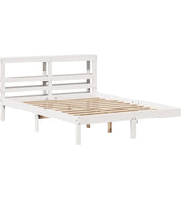 Massivholzbett ohne Matratze Weiß 150x200 cm Kiefernholz